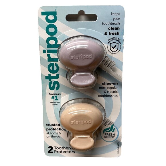 2 Packs STERIPOD 4 Pod Protector Sanitizing Toothbrush Case Fresh Scent READ DES - Picture 2 of 6